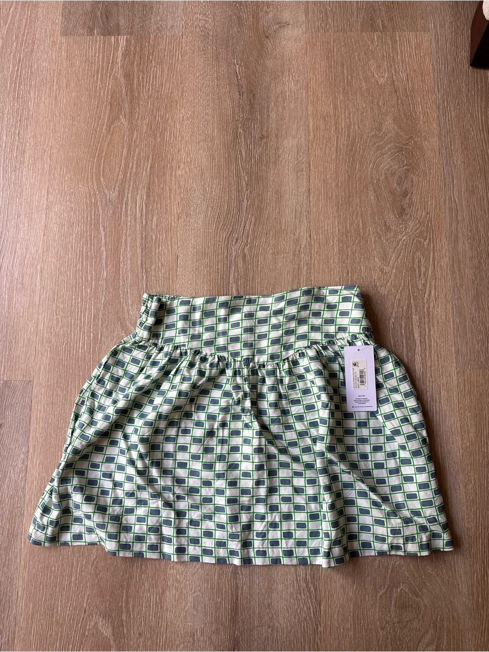 Women's Hurley Green Geometric A-Line Skirt